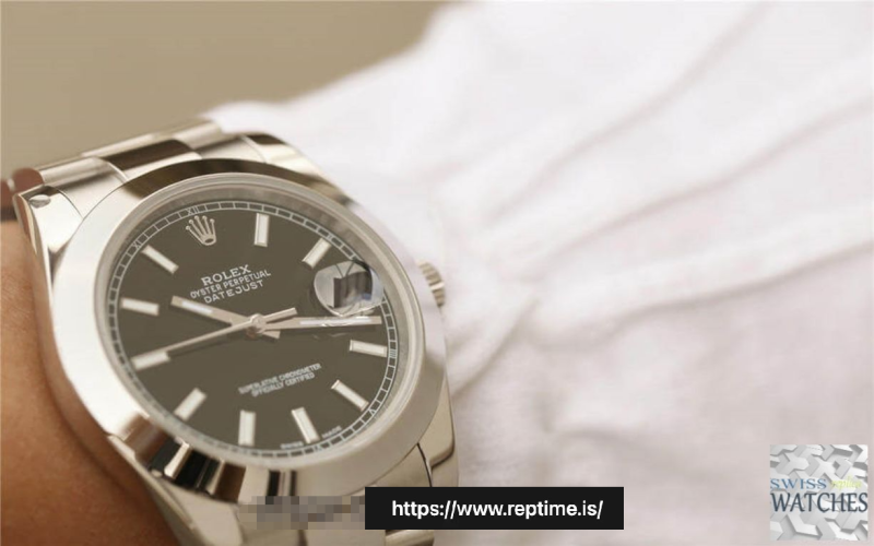 ROLEX DATEJUST BLACK DIAL STAINLESS STEEL 41MM SWISS REPLICA m126300.0011 - Image 10