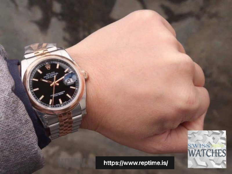 ROLEX DATEJUST BLACK DIAL STAINLESS STEEL 36MM SWISS REPLICA 126201.1 - Image 11