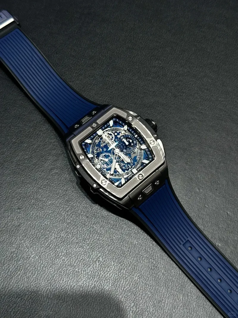Hublot Spirit Of Big Bang Men Automatic Blue Rubber Watch 641.NX.7170.RX - Image 6
