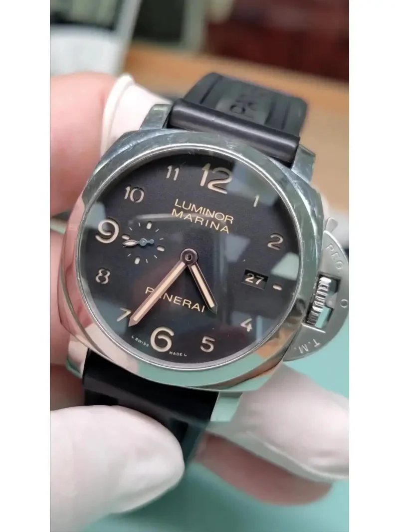 Panerai Luminor Due Men Automatic Black Alligator Watch PAM00943 - Image 2