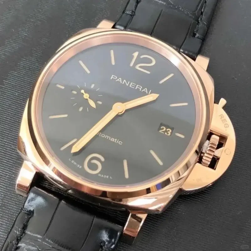 Panerai Luminor Due Men Automatic Black Alligator Watch PAM01029 - Image 2
