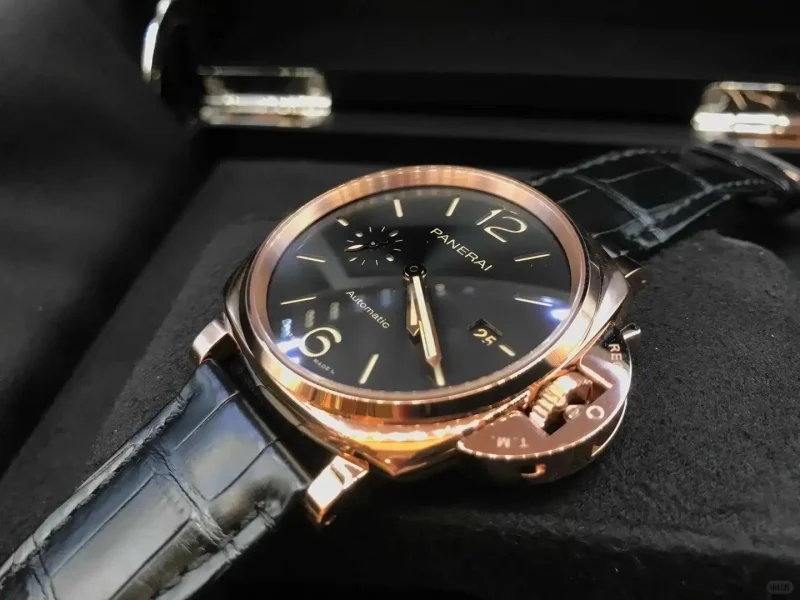 Panerai Luminor Due Men Automatic Black Alligator Watch PAM01029 - Image 3