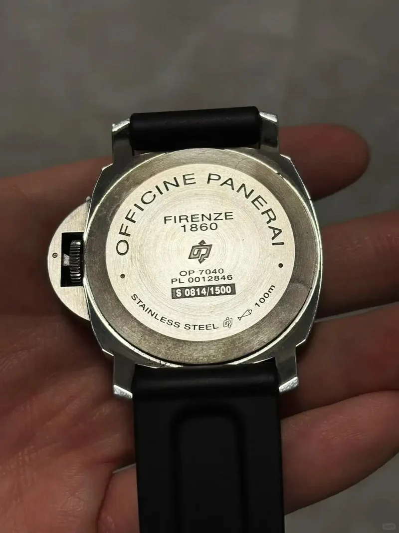 Panerai Luminor Due Men Automatic Black Alligator Watch PAM01250 - Image 4