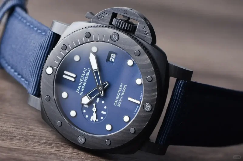 Panerai Submersible Men Automatic Blue Rubber Watch PAM01232 - Image 6