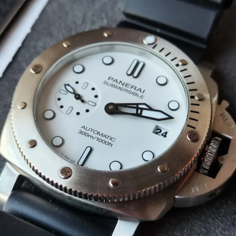 Panerai Submersible Men Automatic White Rubber Watch PAM01223 - Image 5