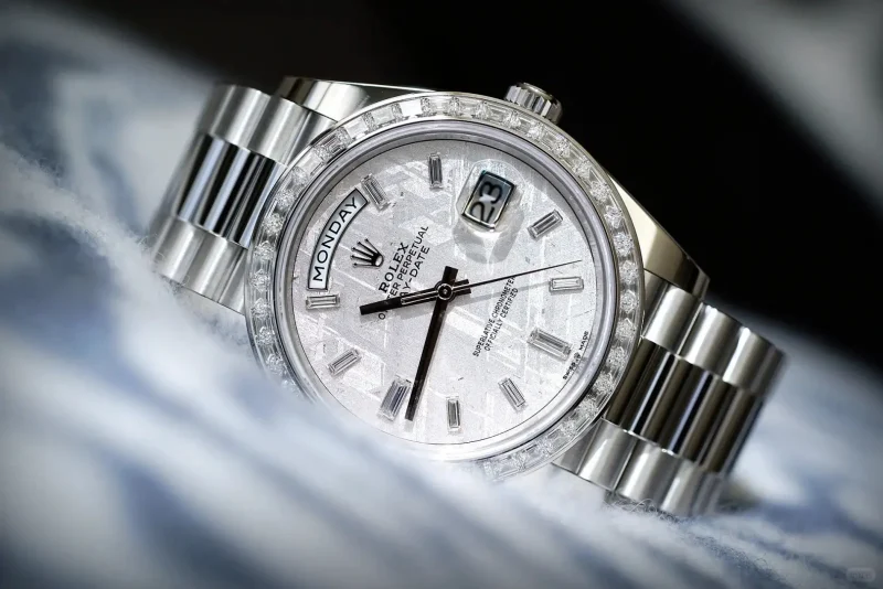 Rolex Day-Date 36mm m118139-0090 Men’s Stainless Steel Leather Strap - Image 2