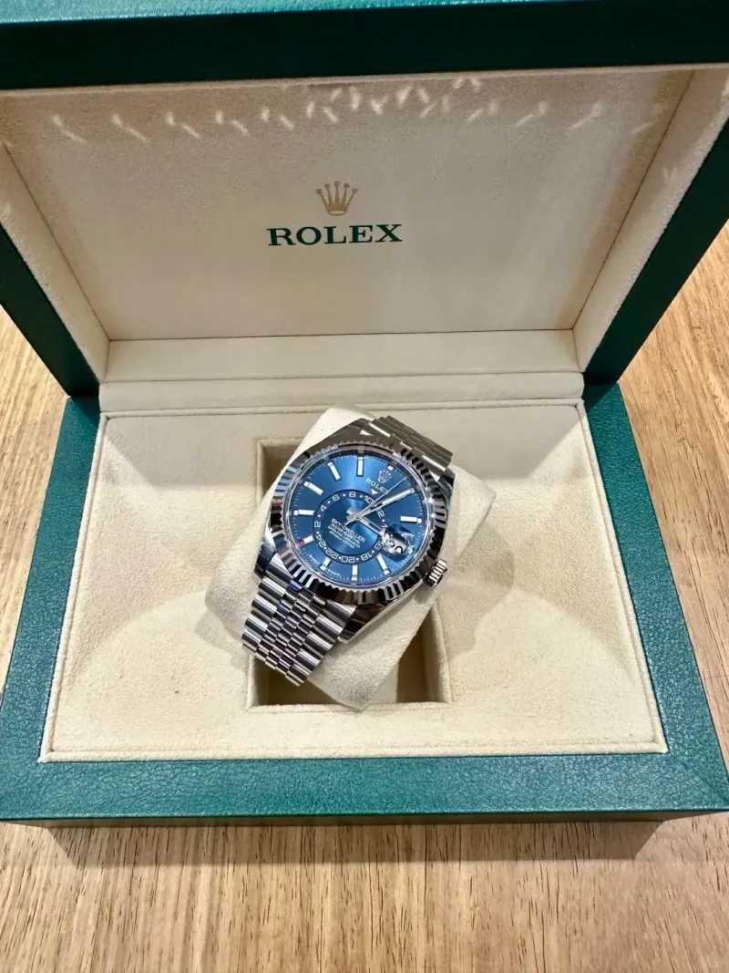 Rolex Sky Dweller Blue Dial White Gold Bezel Steel Jubilee 326934 - Image 5