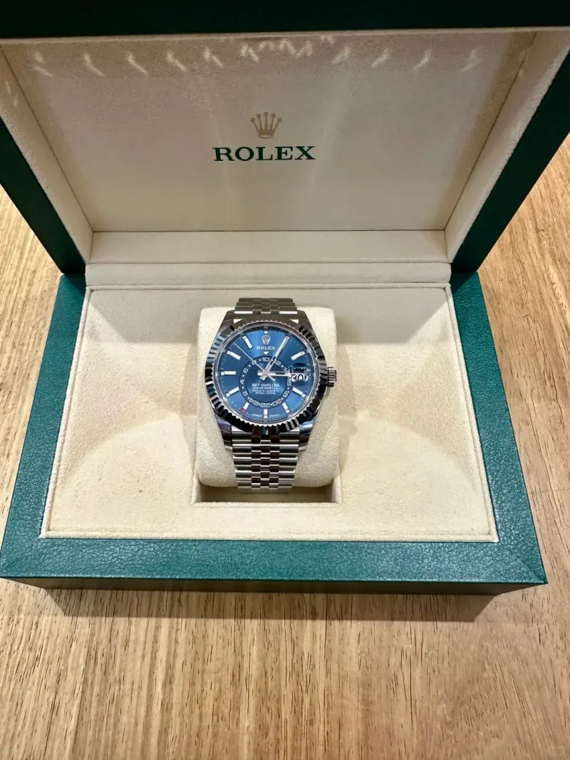 Rolex Sky Dweller Blue Dial White Gold Bezel Steel Jubilee 326934 - Image 2