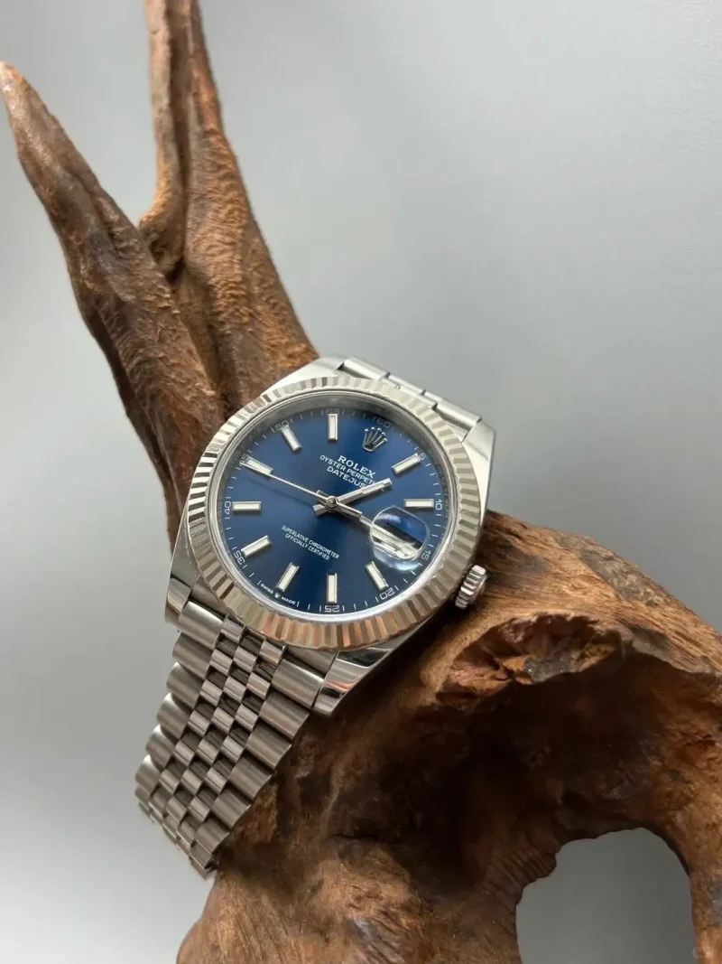 Rolex Datejust 41 White Gold/Steel Blue Dial Fluted Bezel 126334 (Jubilee) - Image 4