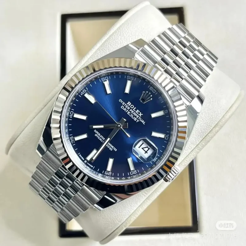 Rolex Datejust 41 White Gold/Steel Blue Dial Fluted Bezel 126334 (Jubilee) - Image 6