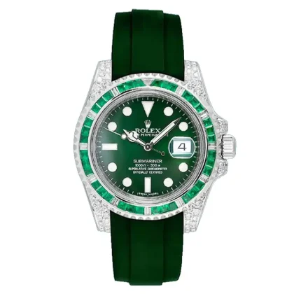Rolex Submariner Men’s 40mm 116610 Silver-tone Green Dial Swiss Replica Watch