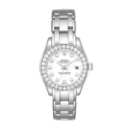 Rolex Pearlmaster 80299 29mm Ladies Watch White Dial