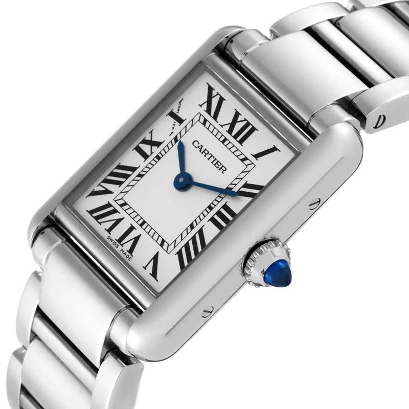 Cartier Tank Must 34 mm Women Quartz Silver Stainless Steel Watch WSTA0052 - Image 4