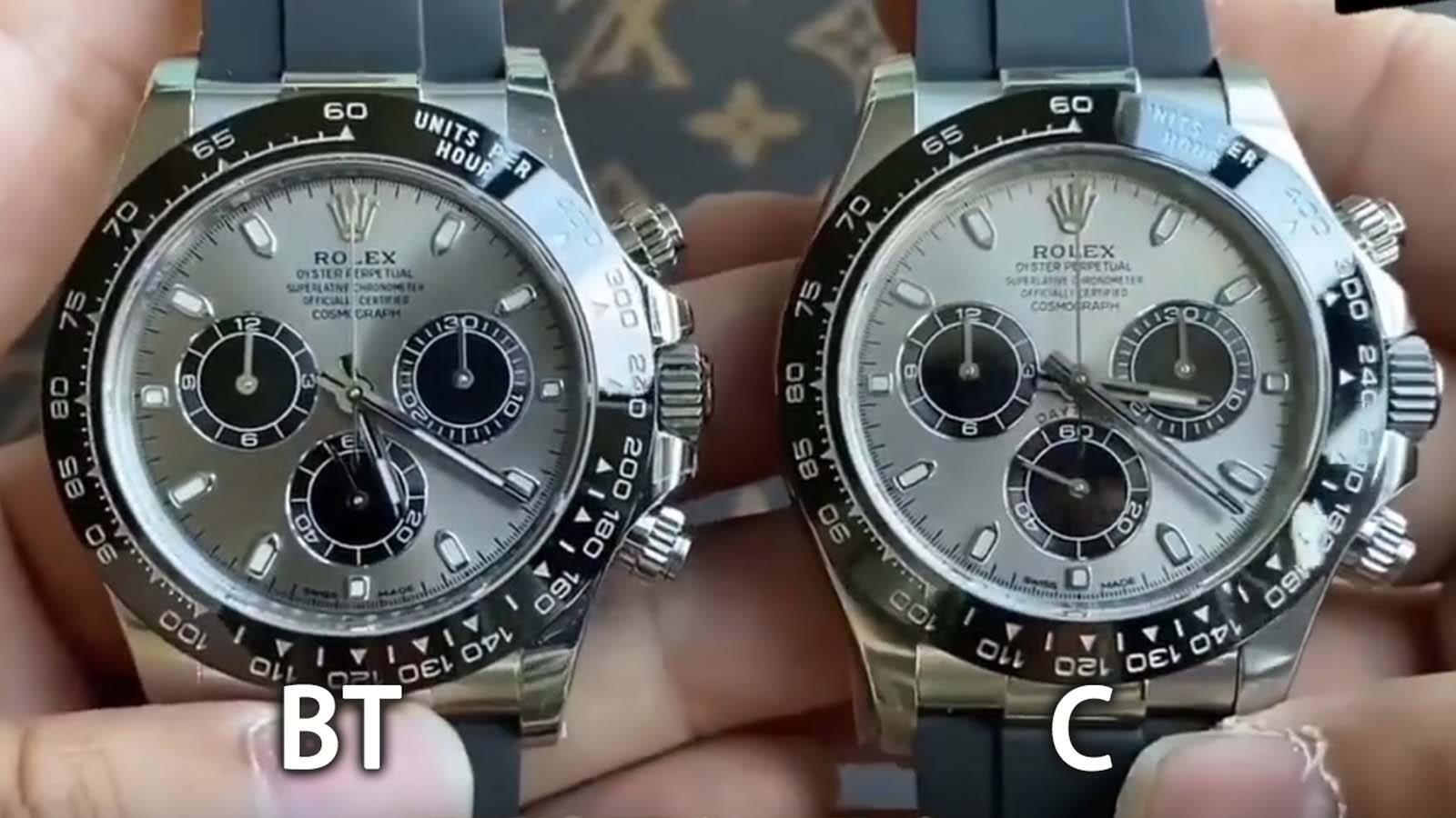 RepTime A Detailed Comparison of BT Factory and C Factory Replica Rolex Daytona Watches