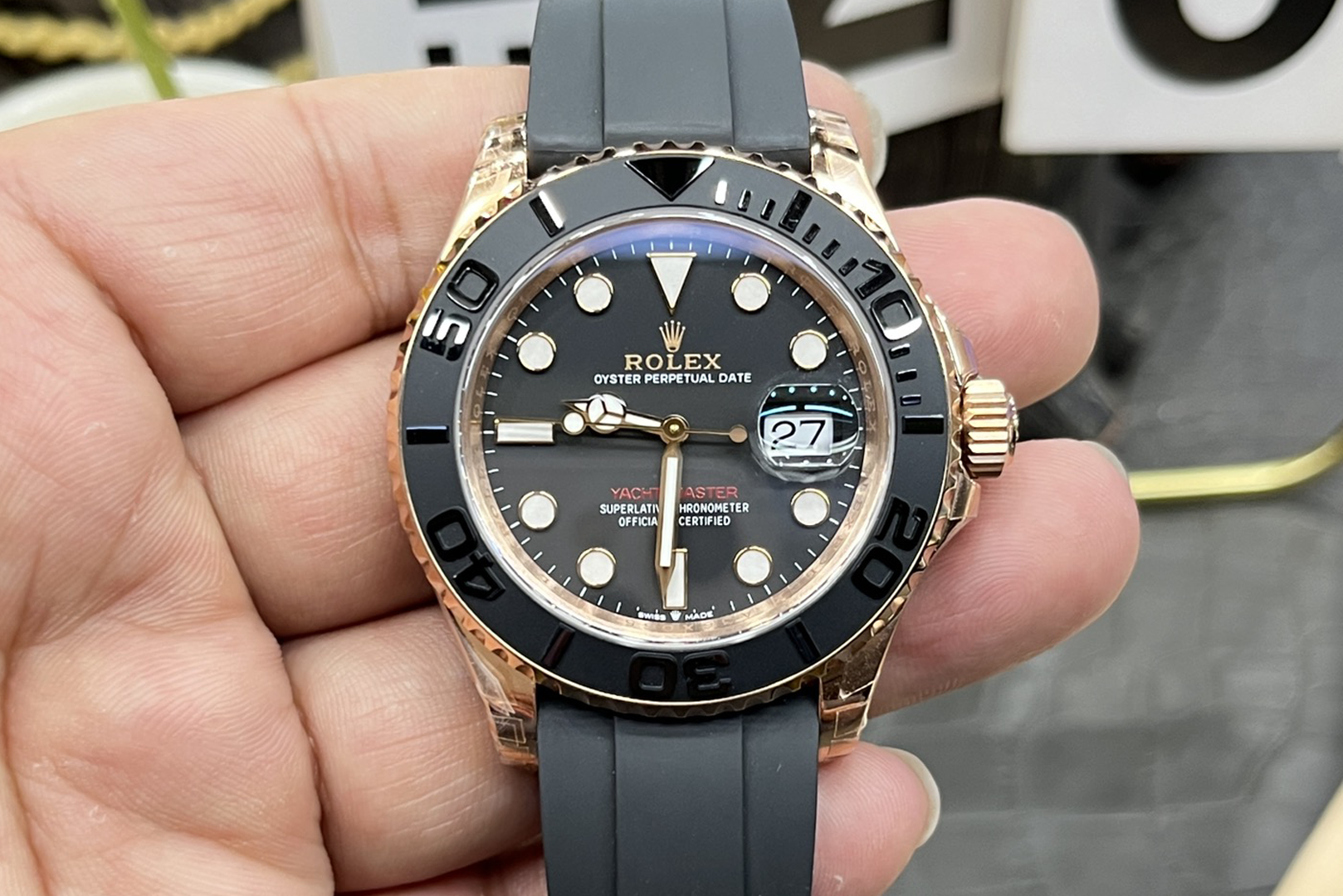 VS Factory Rolex Replica Yacht-Master Gold Watches : A Detailed Craftsmanship Review