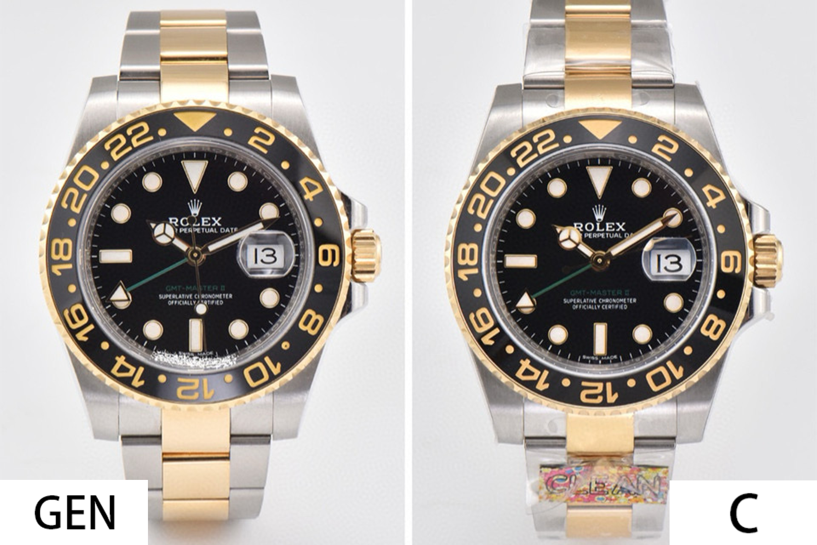 In – depth Comparison between Clean Factory’s Rolex 116713 GMT and the Authentic Model