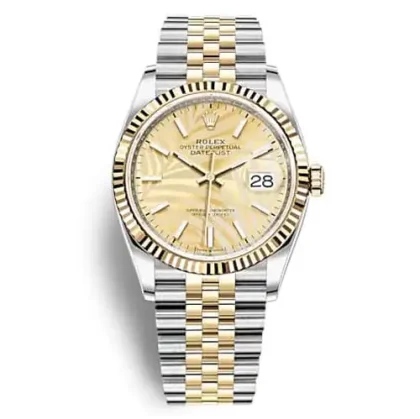 ROLEX DATEJUST YELLOW DIAL STAINLESS STEEL 36MM SWISS REPLICA m126233.0037