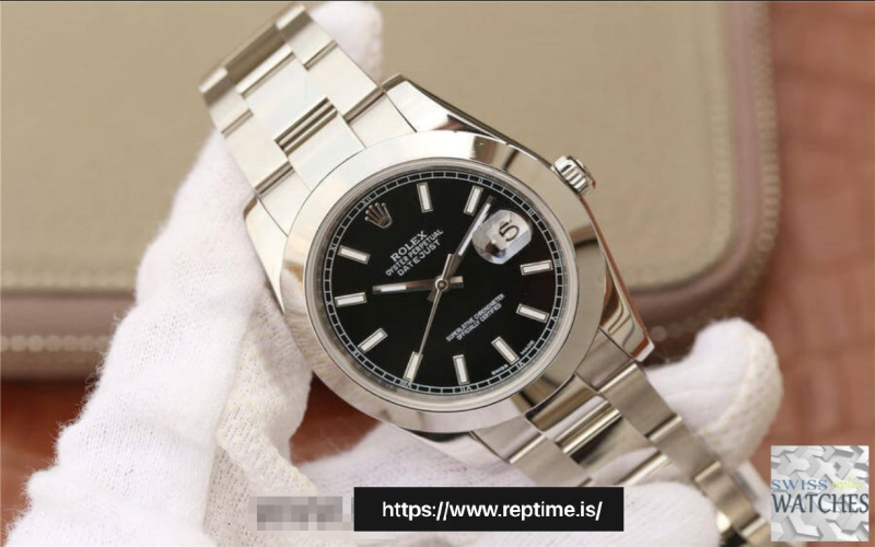 ROLEX DATEJUST BLACK DIAL STAINLESS STEEL 41MM SWISS REPLICA m126300.0011 - Image 3