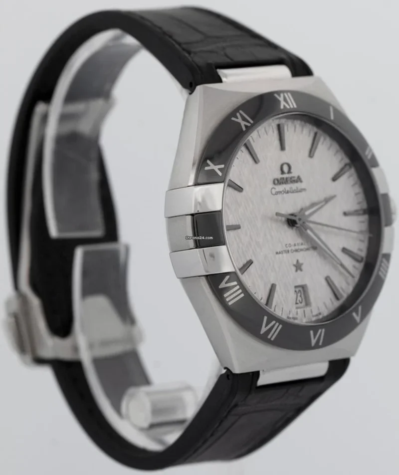 Omega Constellation Men Automatic Grey Leather Watch O13133412106001 - Image 2