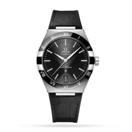 Omega Constellation Men Automatic Black Leather Watch O13133412101001