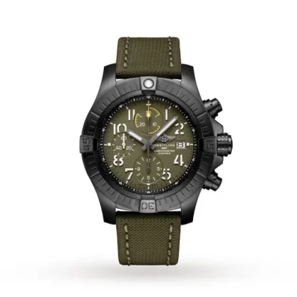 Breitling Avenger Men Automatic Green Leather Watch V13317101L1X2