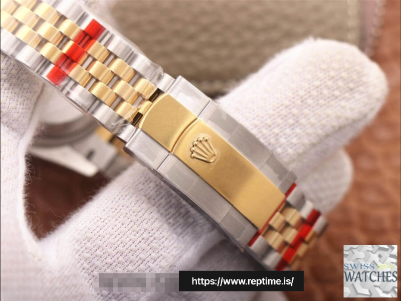 ROLEX DATEJUST GREEN DIAL 18K YELLOW GOLD 36MM SWISS REPLICA m126233.0025 - Image 8