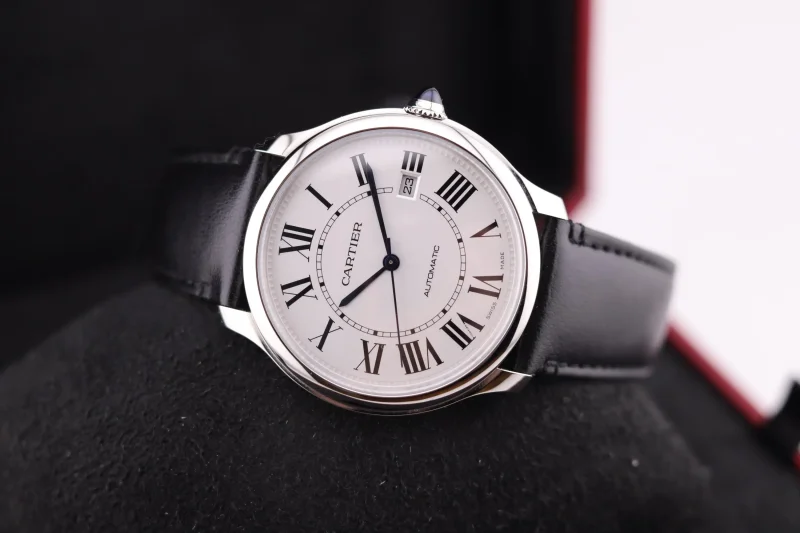 Cartier Ronde Must Men Quartz Silver Calf Watch WSRN0032 - Image 3