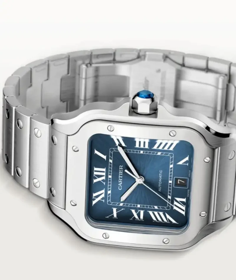 Cartier Santos de Cartier Men Automatic Blue Stainless Steel Watch WSSA0030 - Image 4