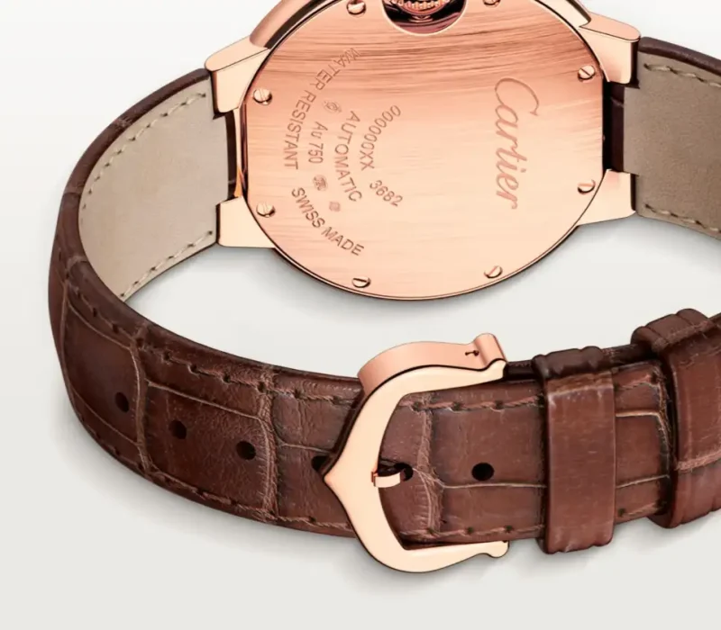 Cartier Ballon Bleu de Cartier Men Automatic Silver 18ct Rose Gold Watch WGBB0035 - Image 4
