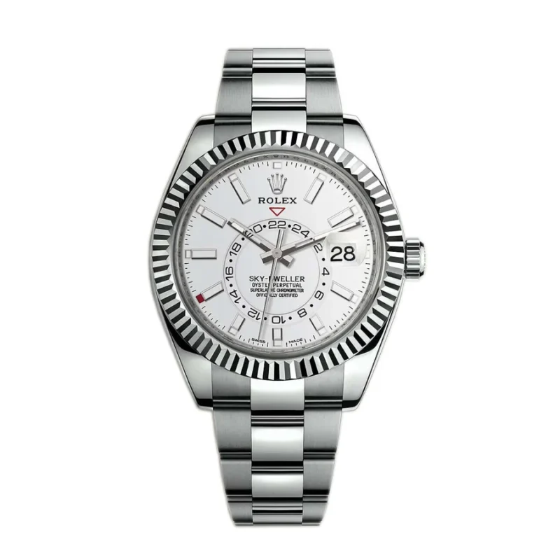 ROLEX SKY DWELLER WHITE DIAL STAINLESS STEEL 42MM SWISS REPLICA m326934.0001