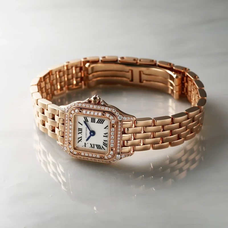Cartier Panthère de Cartier Women Quartz White 18ct Rose Gold Watch WJPN0020 - Image 3