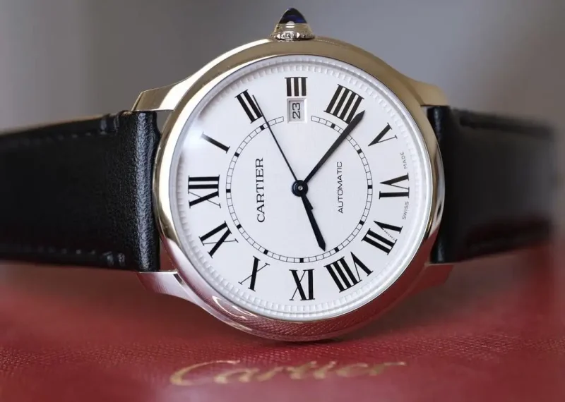 Cartier Ronde Must Men Quartz Silver Calf Watch WSRN0032 - Image 4