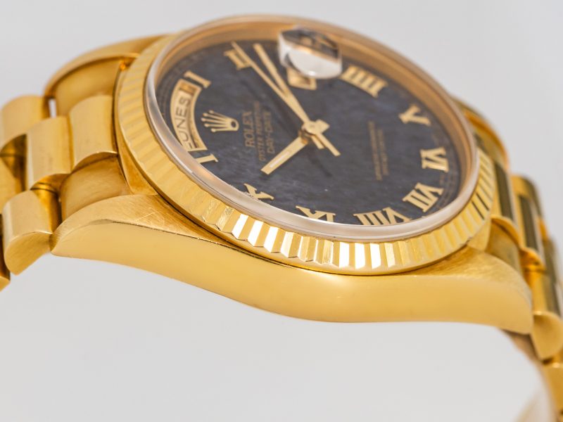 ROLEX DAY-DATE Ref-18238 AVENTURIN Stone Dial 18k Yellow Gold Papers BJ-1992 Unpolished - Image 4