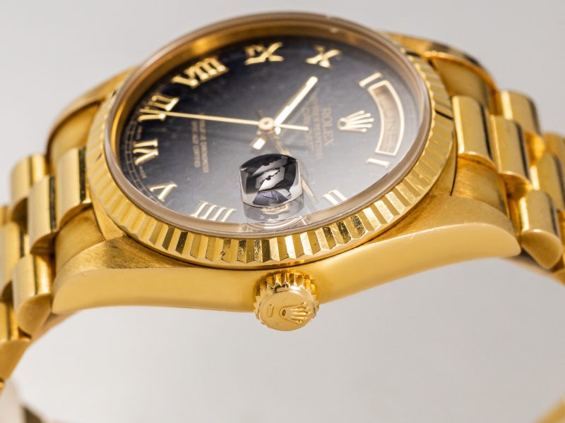 ROLEX DAY-DATE Ref-18238 AVENTURIN Stone Dial 18k Yellow Gold Papers BJ-1992 Unpolished - Image 3