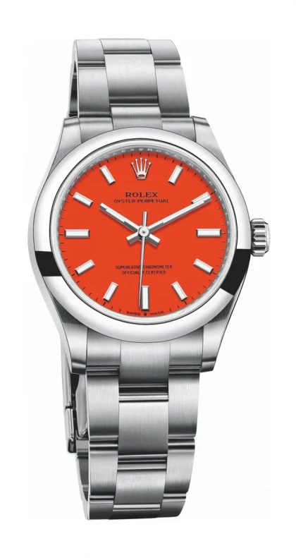 ROLEX OYSTER PERPETUAL ORANGE DIAL SCRATCH PROOF 41MM SWISS REPLICA m124300.0007