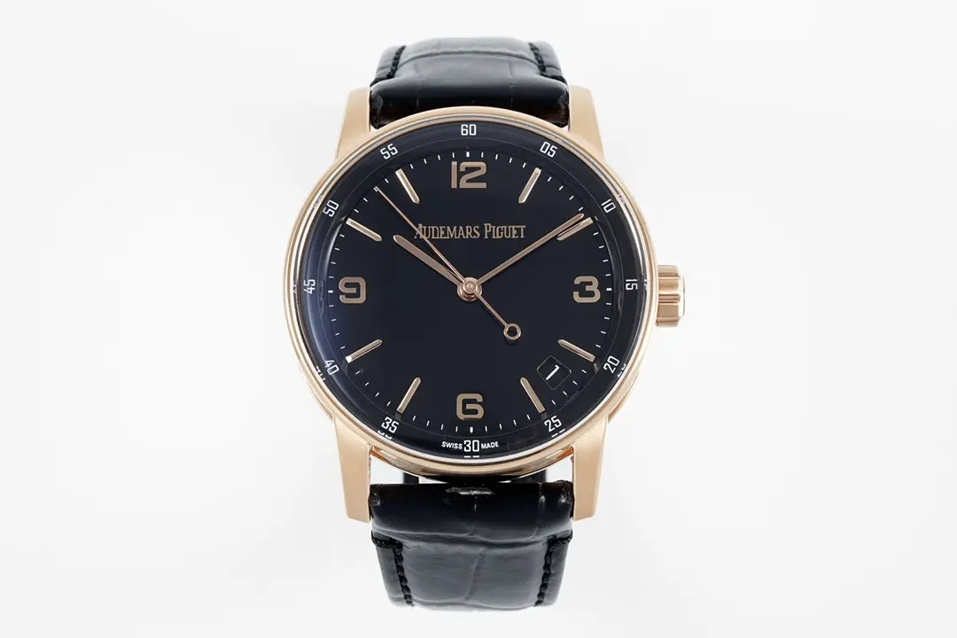watch Audemars Piguet CODE 11.59 Blue Dial Three-Hand Automatic Watch - Rose Gold and Stainless Steel, 41mm