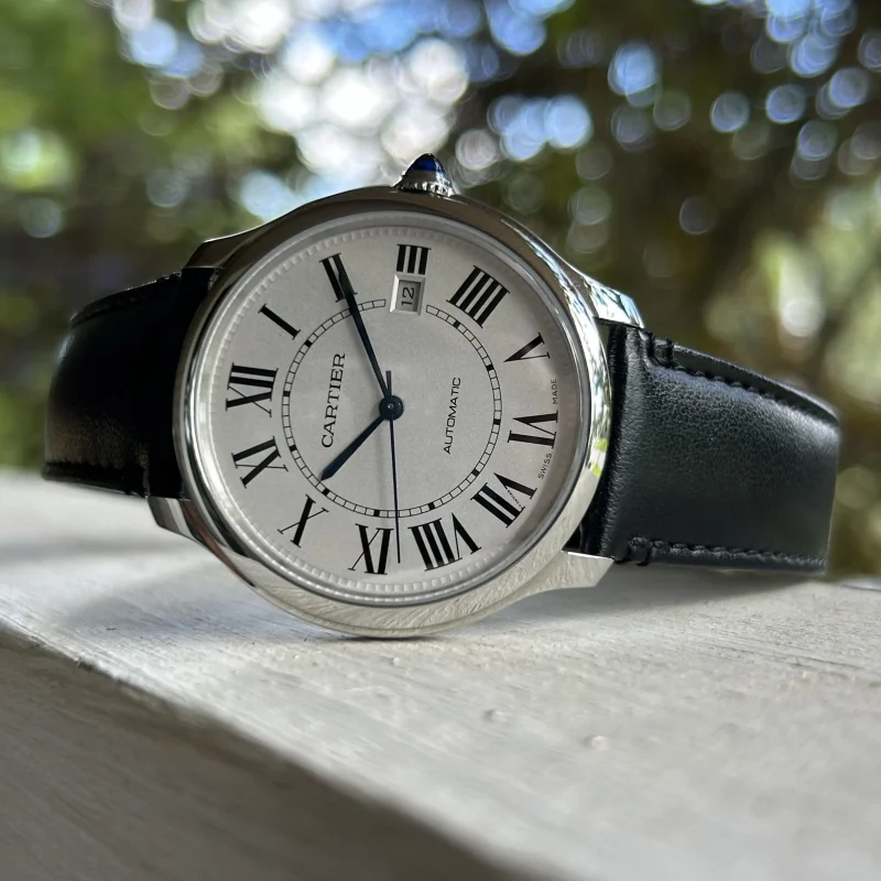 Cartier Ronde Must Men Quartz Silver Calf Watch WSRN0032 - Image 2