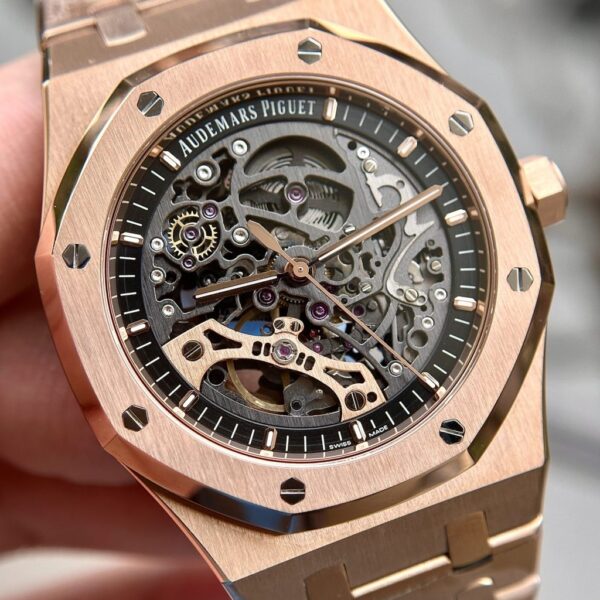 Best Fake Audemars Piguet Replica 1:1 Watch Royal Oak 15407 Rose Gold APS Factory 41mm - Top Watch - Image 4