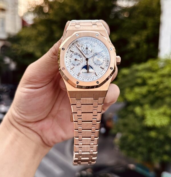 Replica Audemars Piguet Replica Watch Royal Oak 26574OR White Dial Rose Gold Plated 41mm - Top Watch