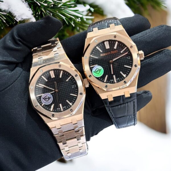 Replica Audemars Piguet Replica Watch Royal Oak Black Dial 15500OR Factory APS 41mm - Top Watch