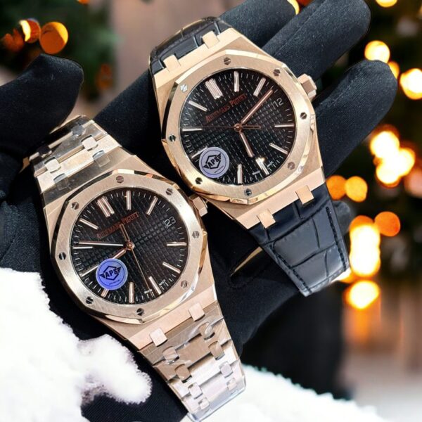 Replica Audemars Piguet Replica Watch Royal Oak Black Dial 15500OR Factory APS 41mm - Top Watch - Image 2