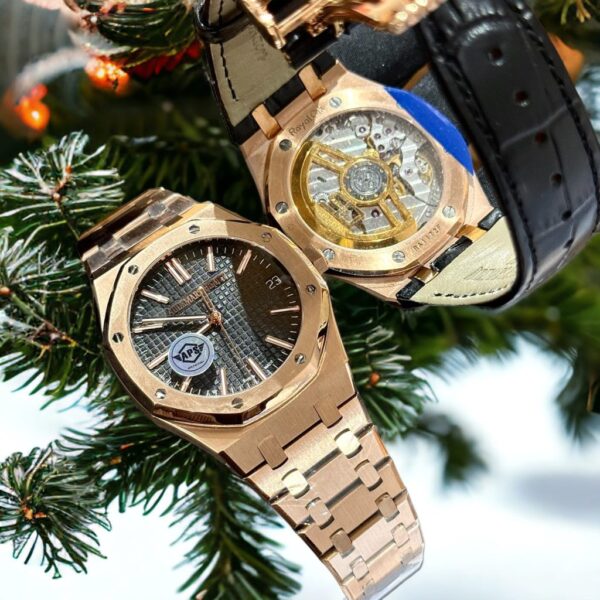 Replica Audemars Piguet Replica Watch Royal Oak Black Dial 15500OR Factory APS 41mm - Top Watch - Image 4