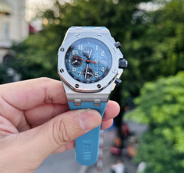 Swiss 1:1 Audemars Piguet Replica Watch Royal Oak Offshore 26238 Blue Rubber Strap 42mm - Top Watch