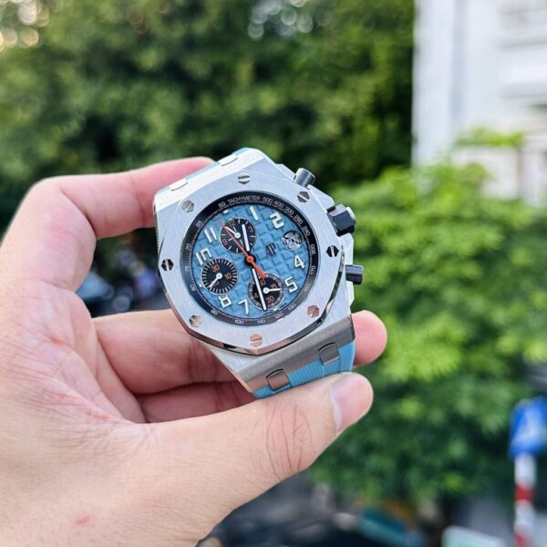Swiss 1:1 Audemars Piguet Replica Watch Royal Oak Offshore 26238 Blue Rubber Strap 42mm - Top Watch - 图片 3