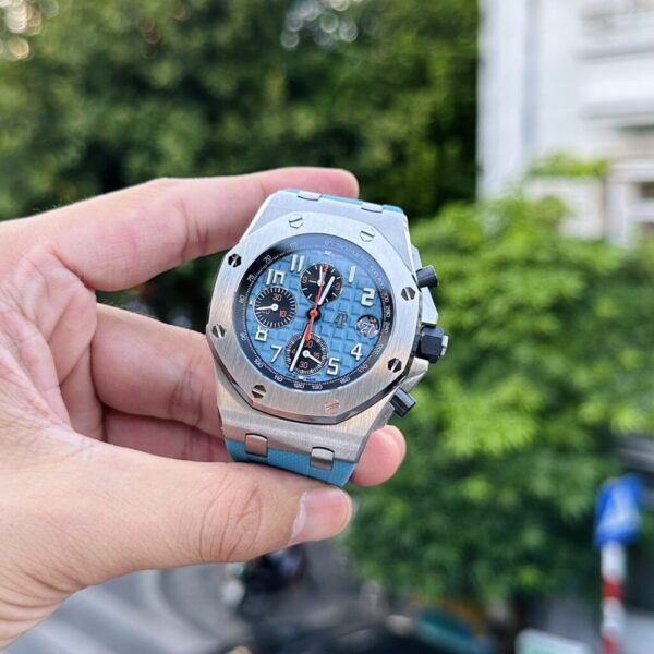 Swiss 1:1 Audemars Piguet Replica Watch Royal Oak Offshore 26238 Blue Rubber Strap 42mm - Top Watch - 图片 4
