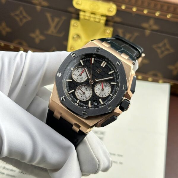 Replica Audemars Piguet Replica Watch Royal Oak Offshore Chronograph 26420 Rose Gold APP Factory 43mm - Top Watch - 图片 4