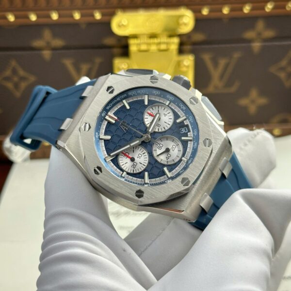 Best Fake Audemars Piguet Royal Oak Offshore Chronograph 26420 Replica Watch Blue Dial APP Factory 43mm - Top Watch - Image 5
