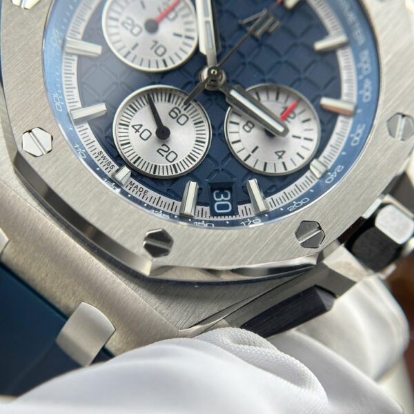 Best Fake Audemars Piguet Royal Oak Offshore Chronograph 26420 Replica Watch Blue Dial APP Factory 43mm - Top Watch - Image 7