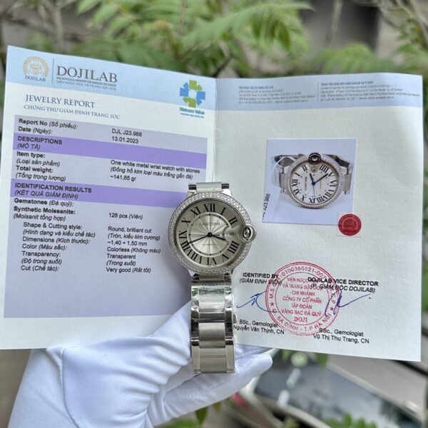 Replica Cartier Replica 1:1 Watch Ballon Degrees With Moissanite Diamond Bezel 42mm - Top Watch