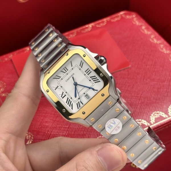 Best Fake Cartier Replica 11 Watch Santos de Cartier W2SA0009 Demi Gold BV Factory 39.8mm - Top Watch - 图片 3